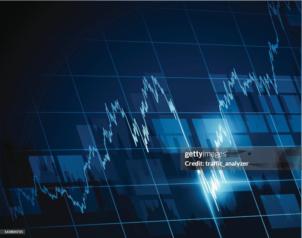 Vector Illustration Of Stock Exchange Chart High-Res Vector Graphic ...