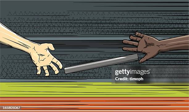 baton drop stadium - running track side view stock illustrations