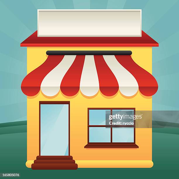 front shop dark background - empty window display stock illustrations