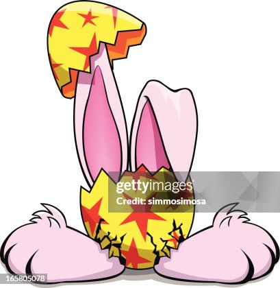 Easter bunny hatching Easter bunny hatching
