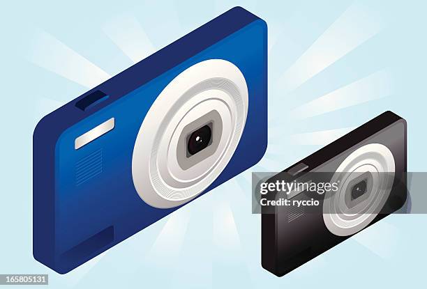 compact camera isometric - point and shoot camera stock illustrations