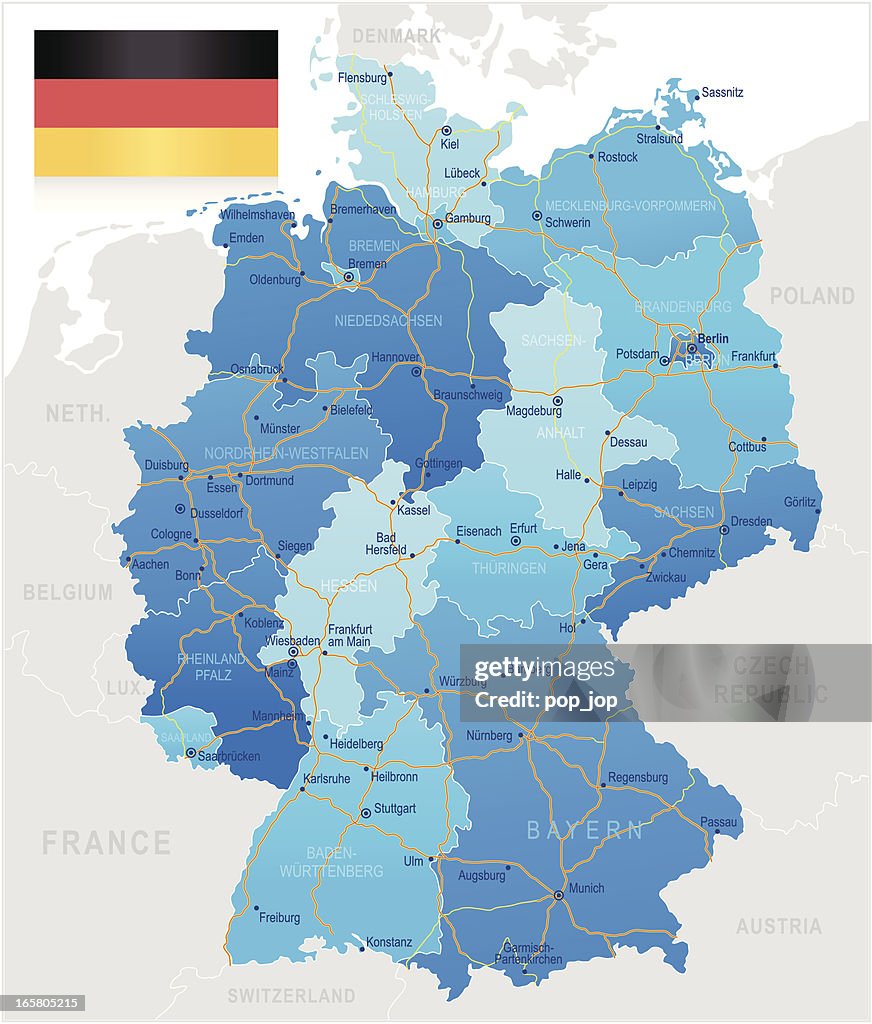 Alemania-mapa de carretera