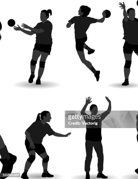 stockillustraties, clipart, cartoons en iconen met handball - handbal