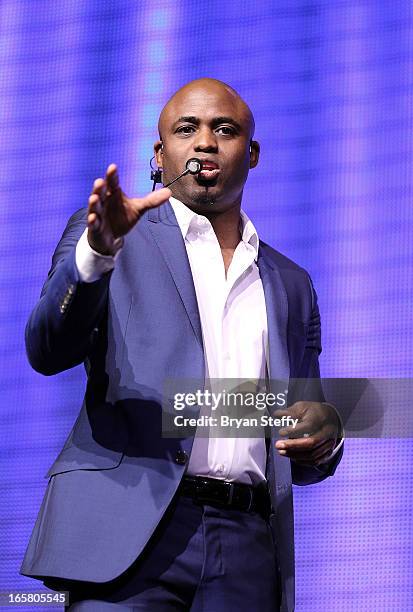 Comedian and television personality Wayne Brady speaks onstage at the 12th Annual Michael Jordan Celebrity Invitational Gala At ARIA Resort & Casino...
