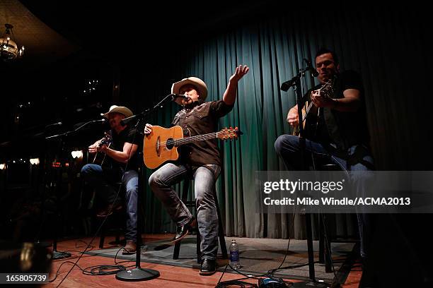 Musician Tate Stevens performs onstage during Night 1 of the 48th Annual Academy of Country Music Awards Orleans After Dark at The Orleans on April...