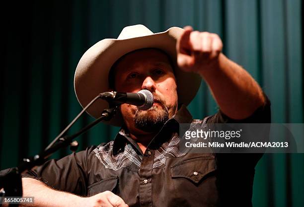 Musician Tate Stevens performs onstage during Night 1 of the 48th Annual Academy of Country Music Awards Orleans After Dark at The Orleans on April...