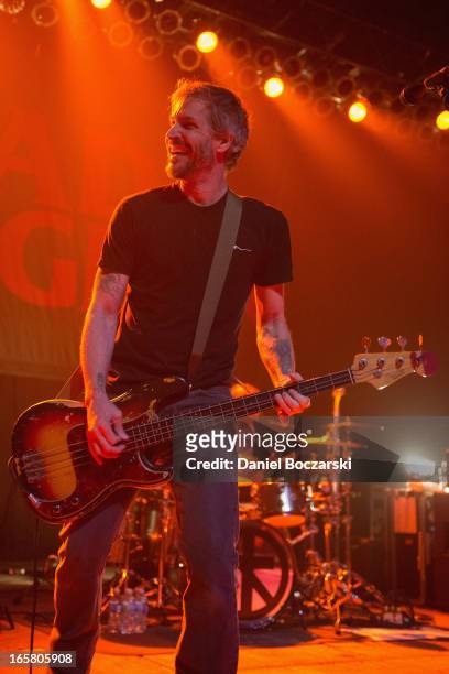 Brett Gurewitz of Bad Religion during their performance on stage at Congress Theater on April 5, 2013 in Chicago, Illinois.