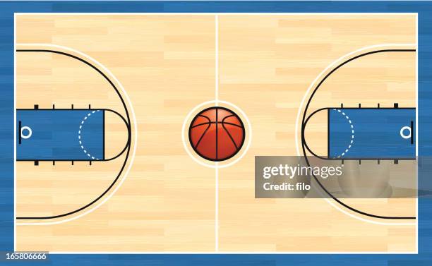 basketball court - basketball sport stock illustrations