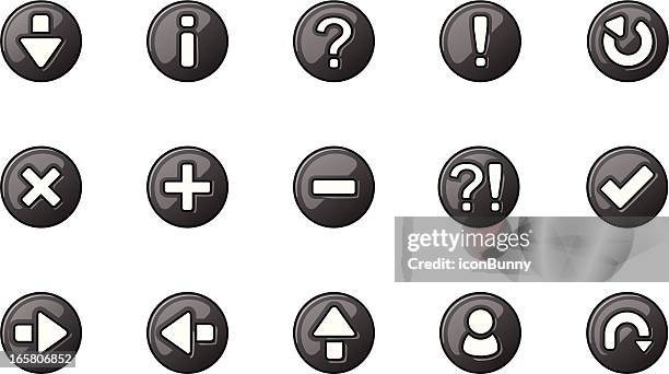 gel icons - user interface - gel effect lighting stock illustrations