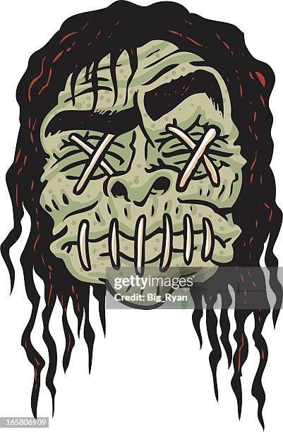 shrunken head - shrunken head stock illustrations