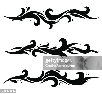 Three black waves Three black waves