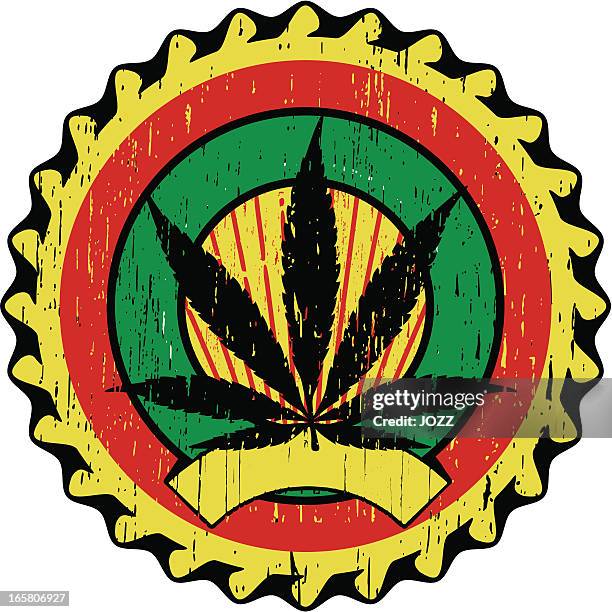 marijuana cap - jamaican culture stock illustrations