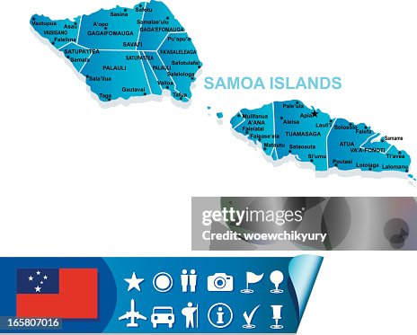 Samoa Islands map Samoa Islands map