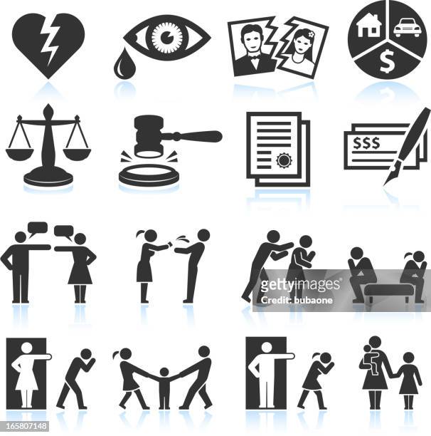 several icons that symbolize relationship trouble - slapping 幅插畫檔、美工圖案、卡通及圖標