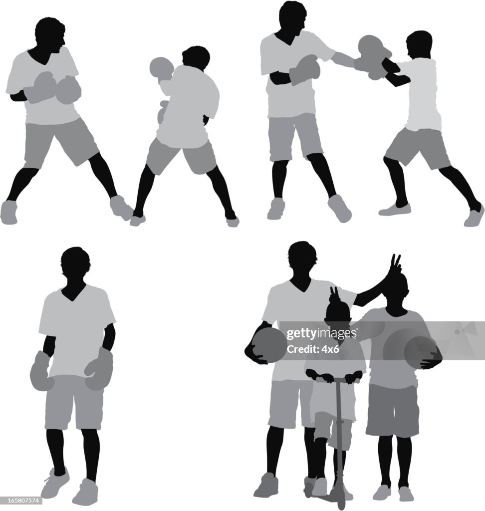 Multiplae images of boys