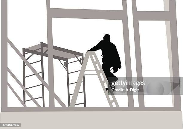 on the way up vector silhouette - clambering stock illustrations