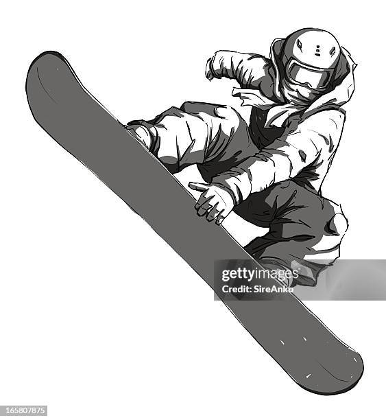 bildbanksillustrationer, clip art samt tecknat material och ikoner med sport - snowboard