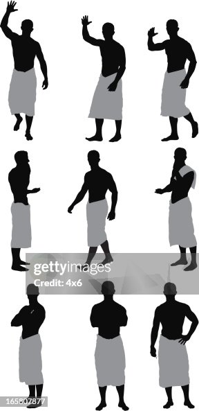 Bare chested man in different poses Bare chested man in different poses