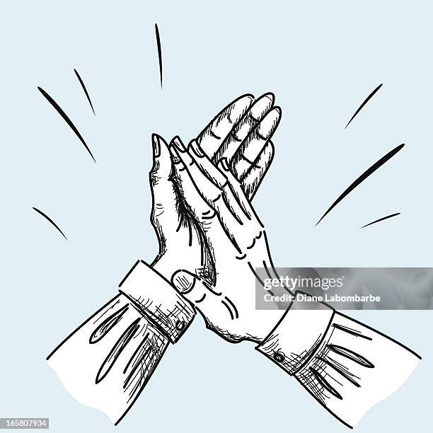 clapping hands - applause stock illustrations