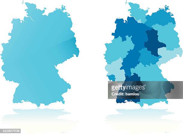 germany map - continent geographic area stock illustrations