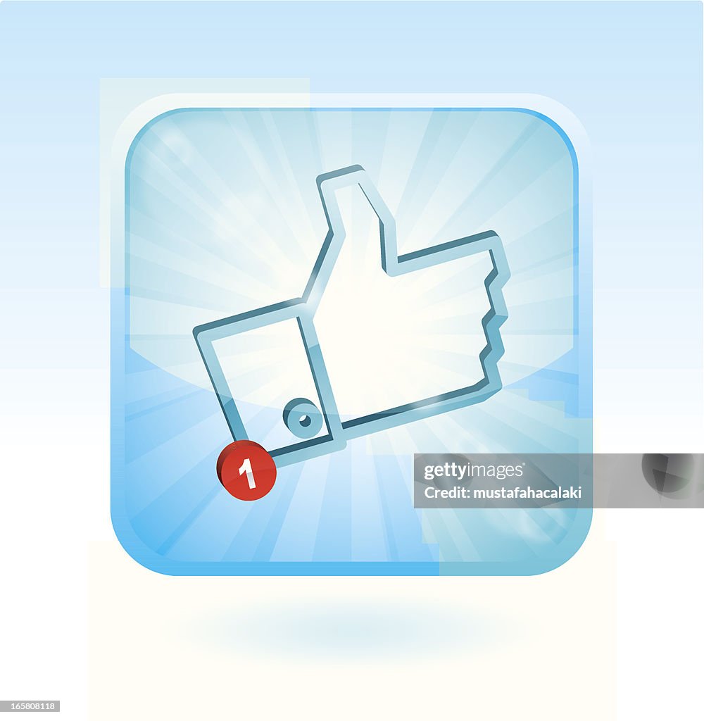One Shiny Button Shiny Like Button High-Res Vector Graphic - Getty Images