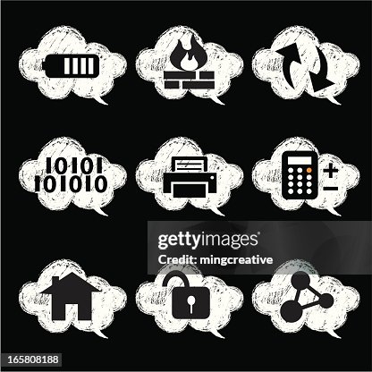 Cloud Computing Technology icon set Cloud Computing Technology icon set