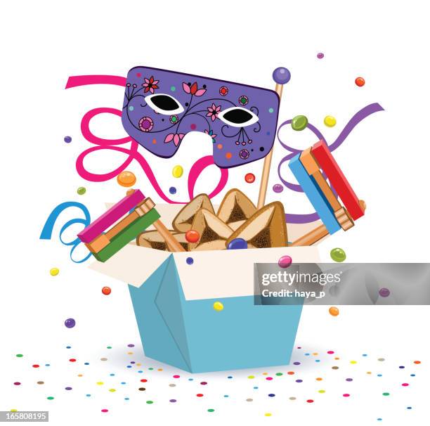 purim gifts - purim stock illustrations