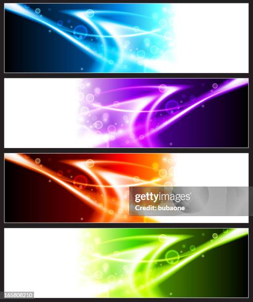 abstract light and waves background - green fireball stock illustrations