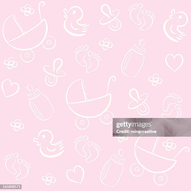 baby-muster - baby girl backgrounds stock-grafiken, -clipart, -cartoons und -symbole