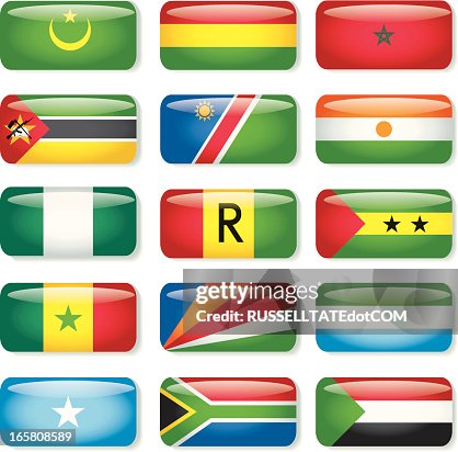 Africa (M-S) Rectangular Flags. Africa (M-S) Rectangular Flags.