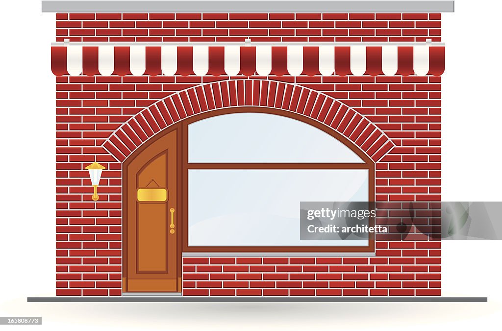 Arch brick store icon