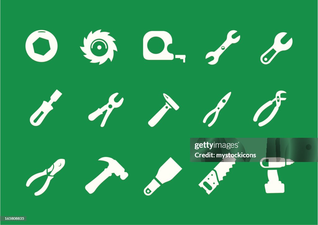 Metro Hand Tools Icon Set