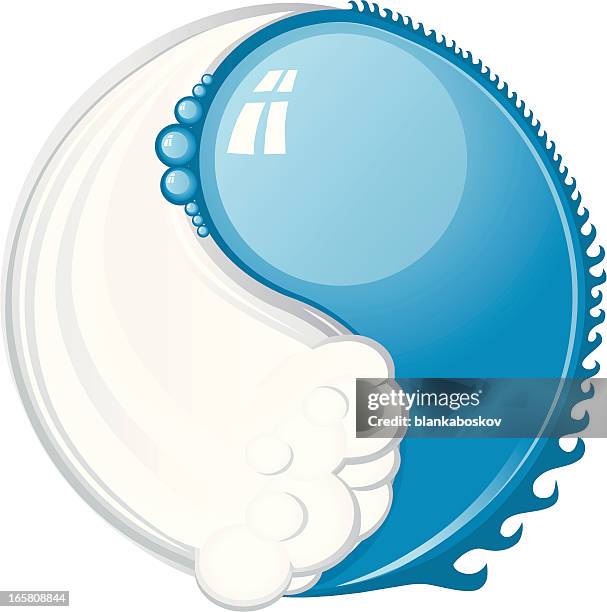climate elements - intersecting circles stock illustrations