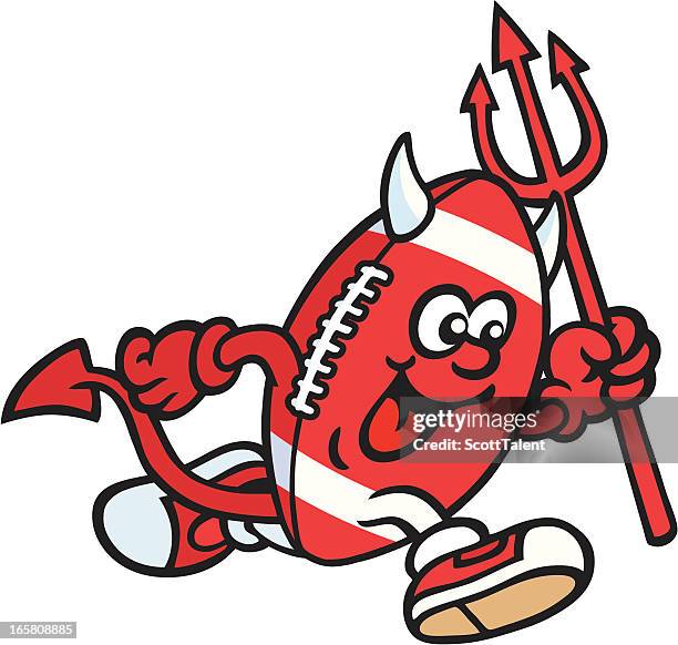 devil mascot - football mascot stock illustrations