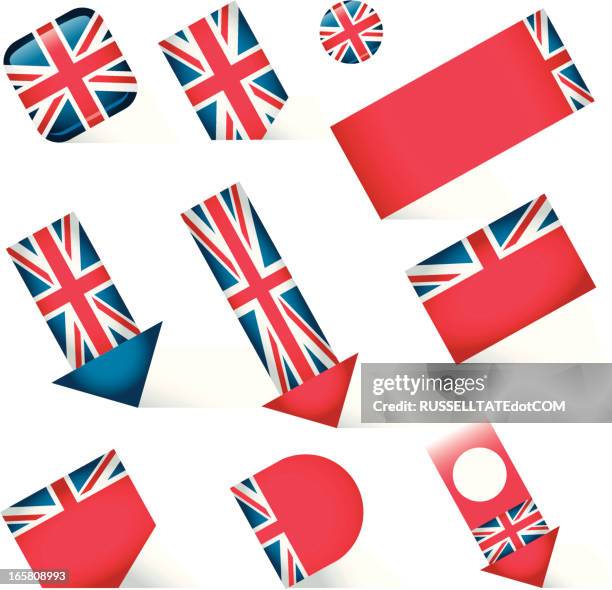 angled team g.b. banners - england bunting stock illustrations
