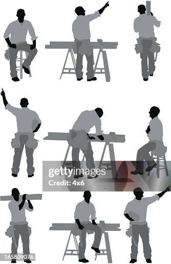 Carpenter At Work High-Res Vector Graphic - Getty Images