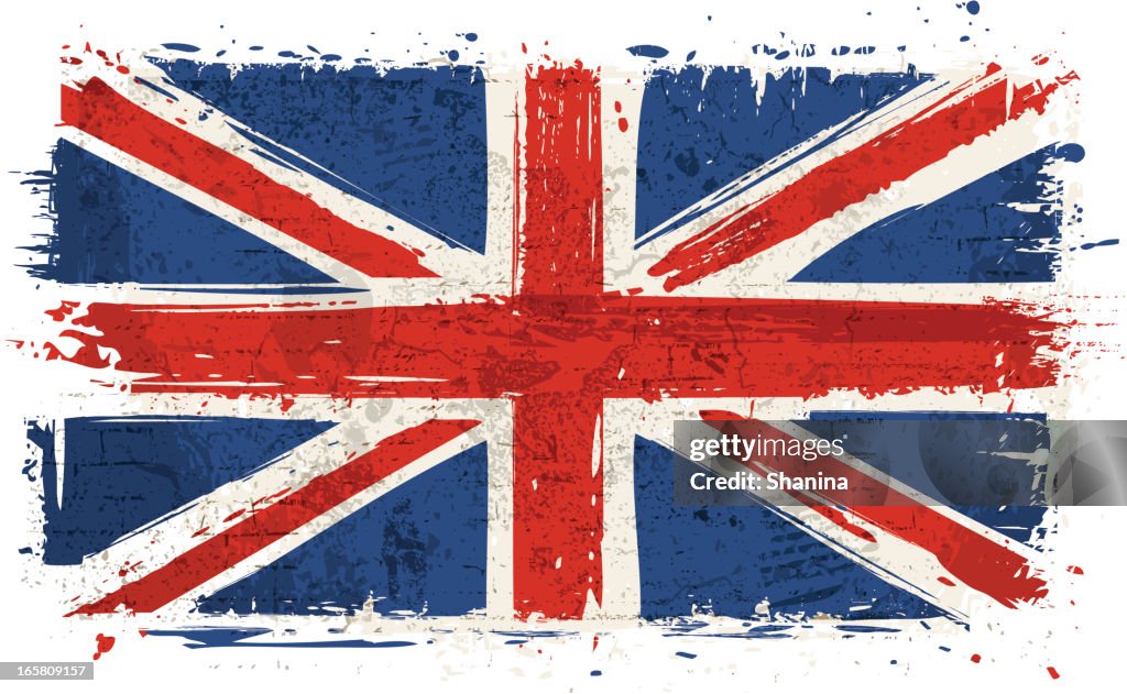 Flag of United Kingdom on Wall