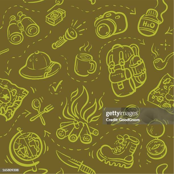 seamless pattern safari - safari park stock illustrations