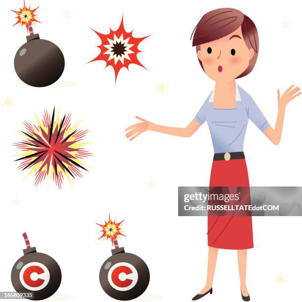 who dropped the c-bomb? - teaching assistant stock illustrations