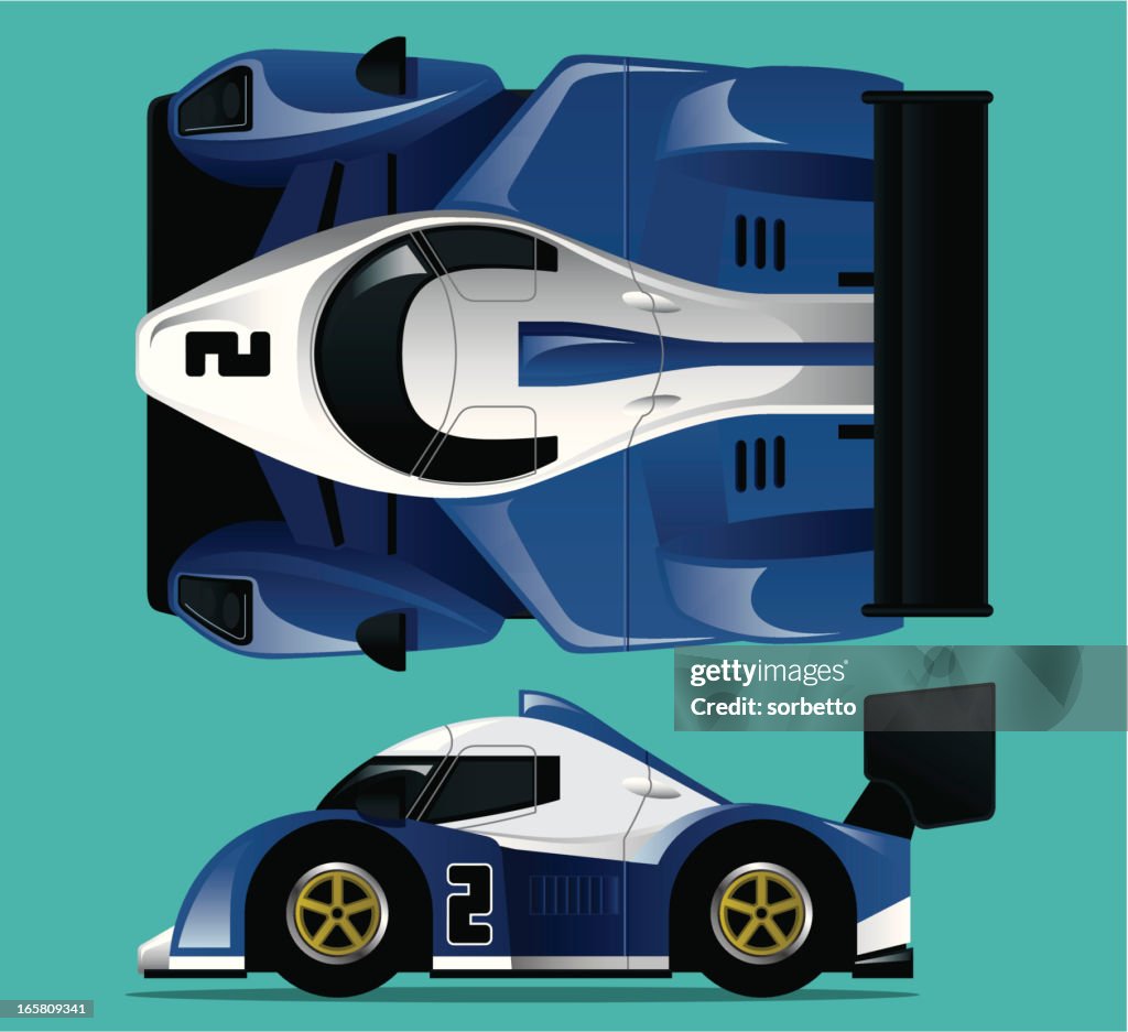 8 Racing Blue Blue Race Car High-Res Vector Graphic - Getty Images