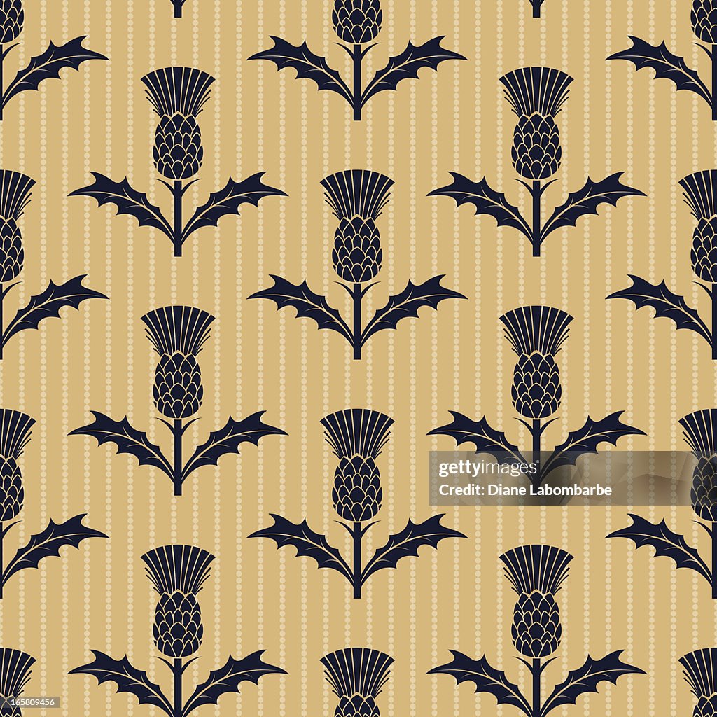 Repeat Pattern Scotland Repeating Scottish Thistle Pattern High-Res Vector Graphic - Getty Images