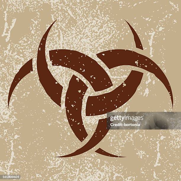 ancient symbols: wicca - interlocking circles stock illustrations