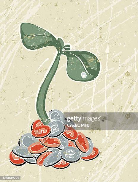 ilustraciones, imágenes clip art, dibujos animados e iconos de stock de verde sesión y monedas - surgimiento conceptos
