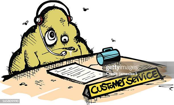 customer service - switchboard operator stock illustrations