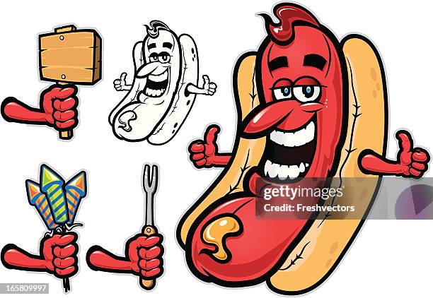illustration der hot dog - bratwurst stock-grafiken, -clipart, -cartoons und -symbole