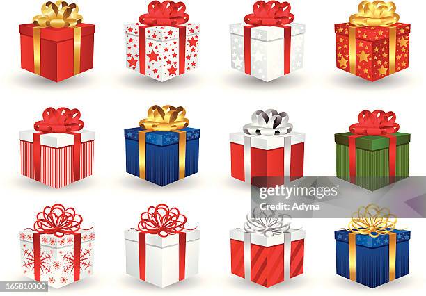 ilustraciones, imágenes clip art, dibujos animados e iconos de stock de caja de regalo - christmas gift