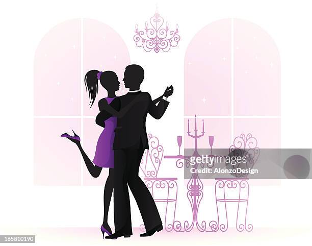 couple embracing - restaurant happy couple stock illustrations