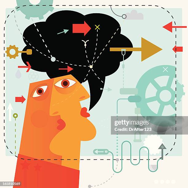 opinion - positive negative stock illustrations