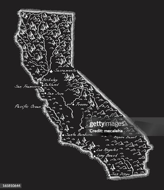 stockillustraties, clipart, cartoons en iconen met antique california - californië