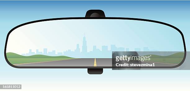 rückspiegel - auto rückspiegel stock-grafiken, -clipart, -cartoons und -symbole